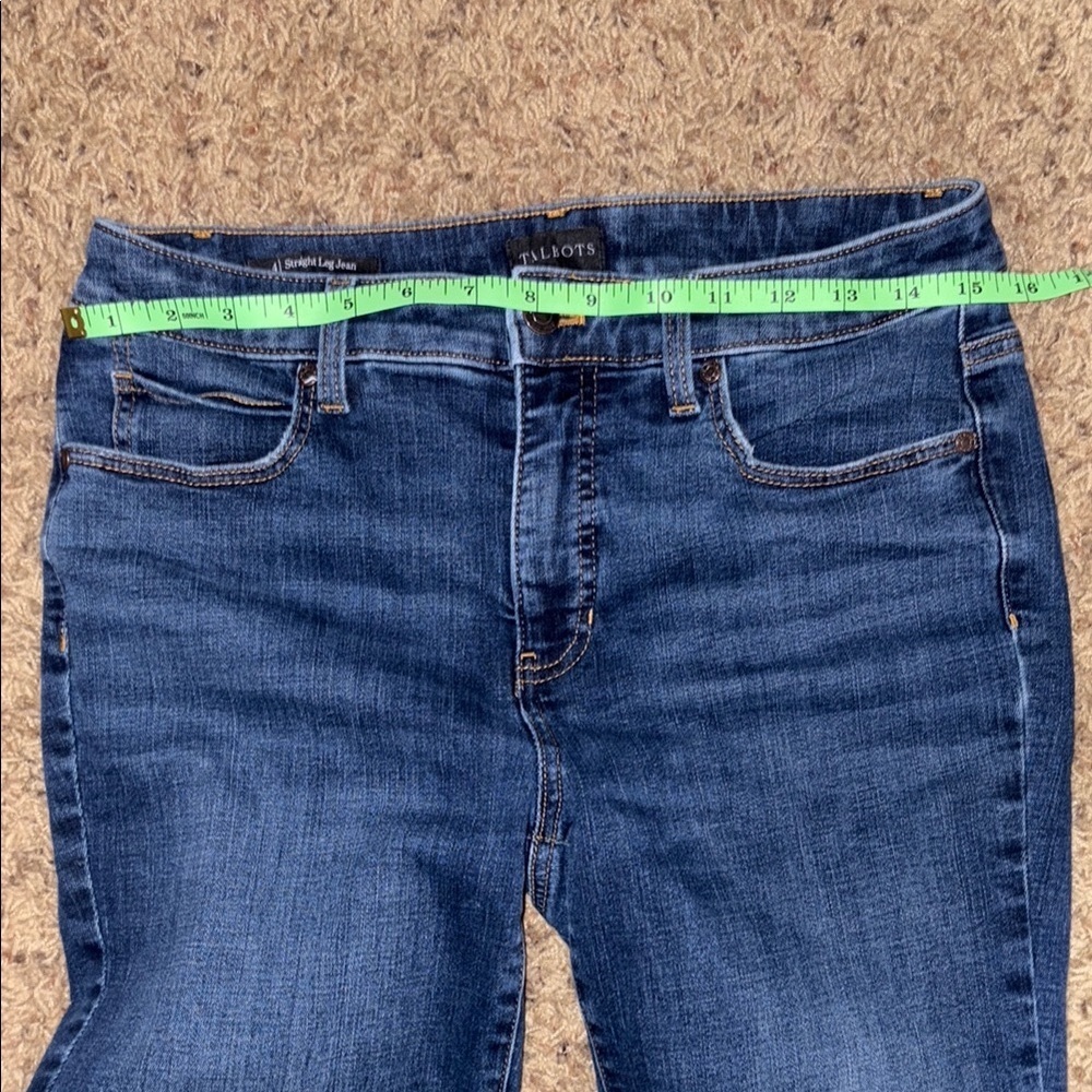 Talbots Straight Leg Size 4 Classic Blue Denim Jeans - Picture 2 of 7